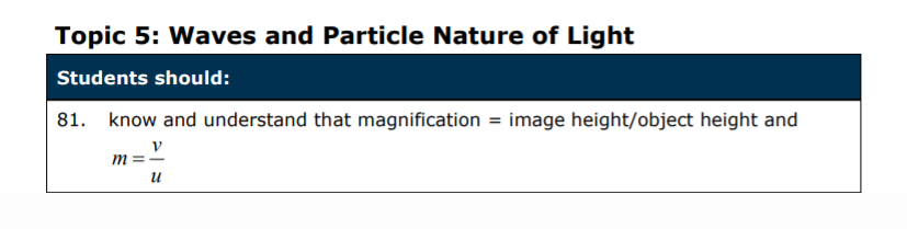 Specification reference