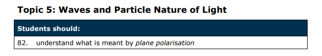 Specification reference