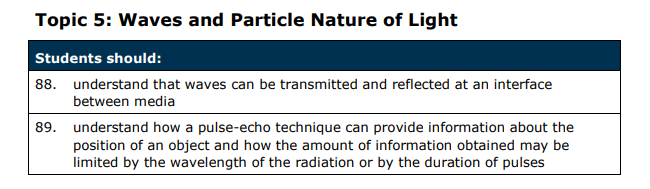 Specification reference