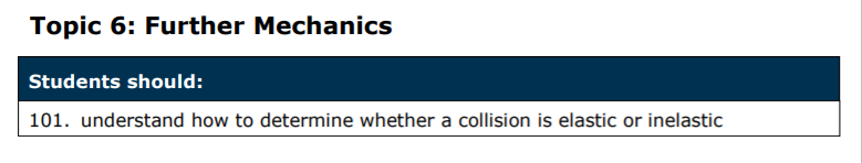 Specification reference