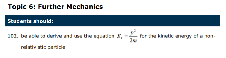 Specification reference