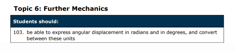Specification reference