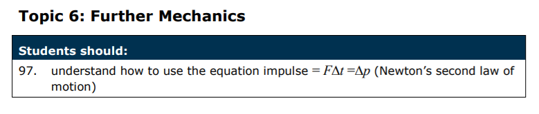 Specification reference