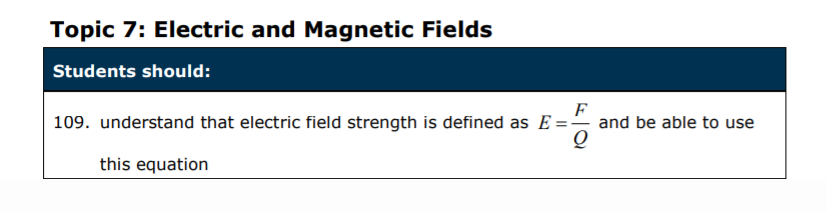 Specification reference