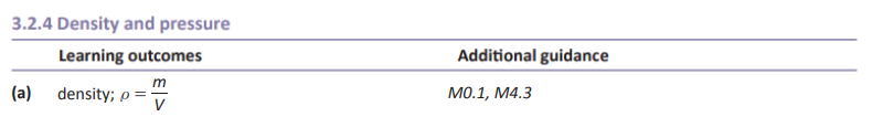 Specification reference