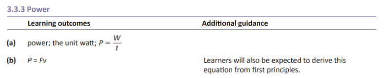 Specification reference