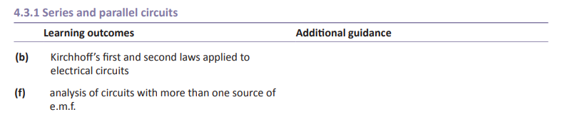 Specification reference
