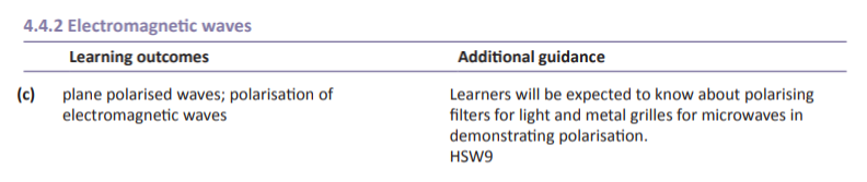 Specification reference