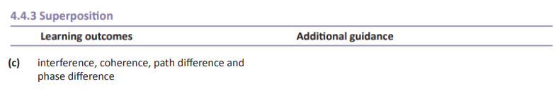 Specification reference