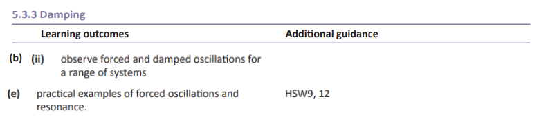 Specification reference