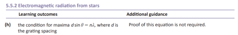 Specification reference