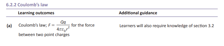 Specification reference