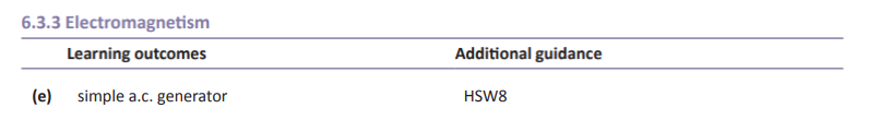 Specification reference