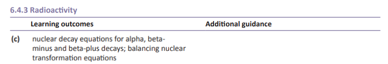 Specification reference