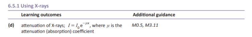 Specification reference