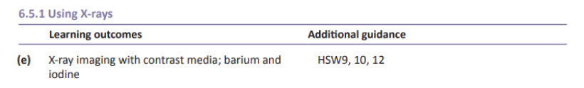 Specification reference