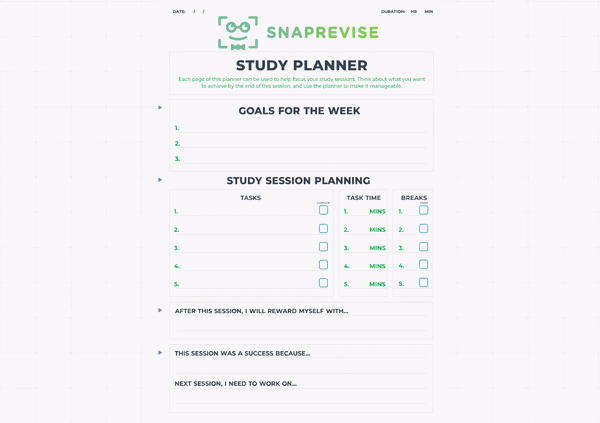 Personalised Study Planner